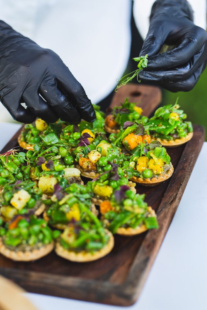 photo culinaire d'un dressage d'un plat gastronique